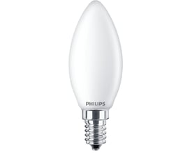 Philips CorePro LED kertepære med mat glas og E14-sokkel, 250 lumen og varmt hvidt lys.