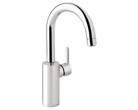 Damixa Silhouet håndvaskarmatur i krom med høj tud og enkelt greb, et stilrent og moderne design.