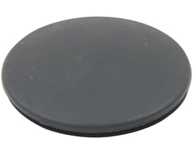 Blücher renseprop til boligafløb i sort TPR-materiale, viser den runde prop isoleret på hvid baggrund.