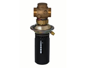 Danfoss AVP 20 differenstrykregulator i rødbronze med 1" udvendig gevind, PN16, Kvs 6,3. Produktet ses fra siden mod hvid baggrund.