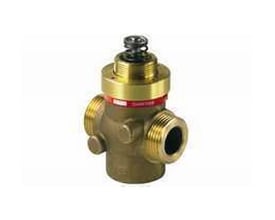 Danfoss VM2-25 tovejventil i messing med udvendigt gevind, DN 25 mm og kvs 6,3 m³/h, vist på hvid baggrund.