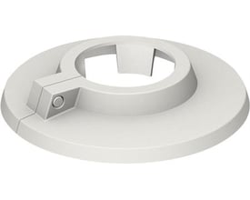 Flamco RK klemroset til 15 mm rør, 2-delt grå plastroset med en ydre diameter på 55 mm, designet til pæn afslutning.