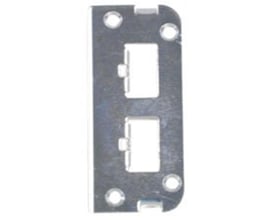 IPA Systembeslag slutblik i metal med to rektangulære åbninger og fire monteringshuller på 4,0 mm.