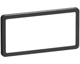 Lauritz Knudsen FUGA Slim designramme i koksgrå, 1x2 modul, uden midtersprosse med 5mm dybde og standard overflade.