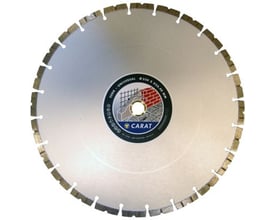 Carat Uni. CEDK diamantklinge på 350 mm med 25,4/20 mm boring og turbosegmenter til hårde og bløde materialer.