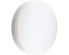 Nordtronic Adriano Emergency væg- og loftlampe i mat hvid med 18W LED og batteri-backup, diameter 275mm.