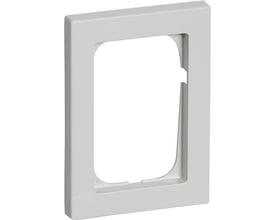 LK FUGA Baseline 68 symmetrisk ramme, 1½ modul, lysegrå, vist forfra med let vinkel på hvid baggrund.