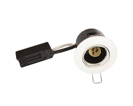 Scan Products Alda indbygningsspot i mat hvid med GU10 fatning og tilslutningsboks.