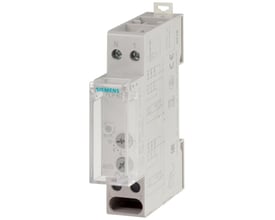 Siemens elektronisk trappeautomat 7LF63 til 230V med 1 NO kontakt og 16A 250V specifikationer.