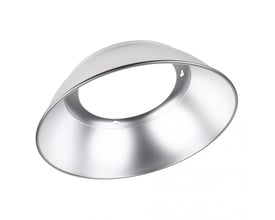 Ledvance High Bay Compact reflektor i aluminium med 80 graders spredningsvinkel, sølvfarvet og klar til montering.