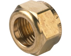 VSH Super kompressionsomløber i messing til 28 mm rør, med indvendigt gevind til kompressionsfitting.