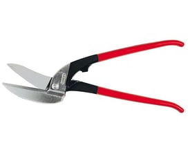 Stubai pelikansaks på 350mm med røde plastikgreb og skarpt, skinnende metalklingeparti.