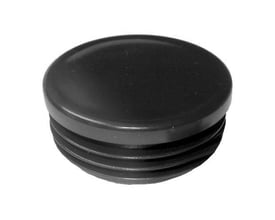 Sort dupsko af type DPD til runde rør med en udvendig diameter på 48 mm og godstykkelse på 3-4 mm.