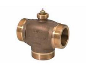 Danfoss VMV 30-20 3-vejs sædeventil i rødgods med DN 20 dimension og PN16 tryktrin.