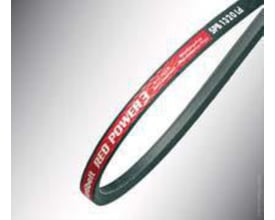 Optibelt RED POWER smalkilerem SPA med en længde på 1457 mm, viser den røde tekst 'RED POWER 3' tydeligt på den sorte rem.