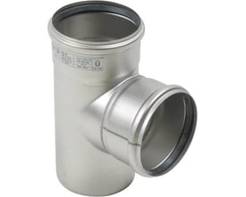 Blücher EuroPipe grenrør i rustfrit syrefast stål AISI 316L, 87,5° vinkel, til brug under jord.