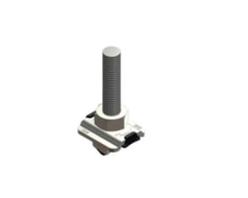 Walraven T-bolt med M10 gevind og 30 mm længde, vist fra siden med et hvidt baggrund.