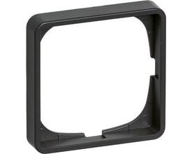 Lauritz Knudsen LK FUGA Baseline 50 ramme i koksgrå med en 1-moduls udskæring på hvid baggrund.