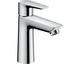 Hansgrohe Talis E 110 håndvaskarmatur i skinnende krom med ComfortZone 110 og 112 mm fremspring.