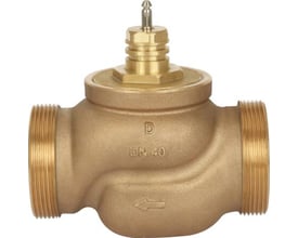 Danfoss 2-vejs sædeventil VRB 2, DN15, med indvendigt og udvendigt gevind i rødgods.