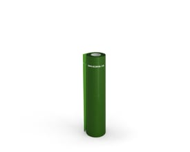 DAFA EcoFoil dampspærre i grøn PE-folie på rulle, vist på en hvid baggrund med CE-mærkning synlig.