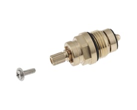 Mora topstykke i messing med skrue, passer til Mora Cera armaturer produceret før 2012.