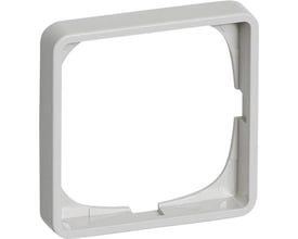 LK FUGA Baseline 50 ramme i lysegrå, en modul bred og høj, med rene lige kanter for montering af el-indsats.