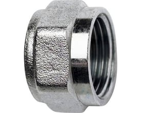 IMI FPL kompressions omløber i forkromet AMETAL, 10 mm x ½", vist med indvendigt gevind.