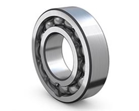 SKF 6207 sporkugleleje med 35mm indvendig diameter og 72mm udvendig diameter i sølvfarvet metal.