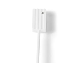 Vanderbilt GB-5100-6 glasbrudsdetektor i hvid plast med 6 meter kabel og synlig monteringsskrue.