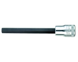 Stahlwille INHEX-top, lang, 1/2" firkant, 7x120mm, forkromet Chrome-Alloy-Steel for indvendig 6-kant.