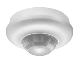 Niko DALI master tilstedeværelsessensor 41-751 til loftmontering med 360° dækning i hvid plast.