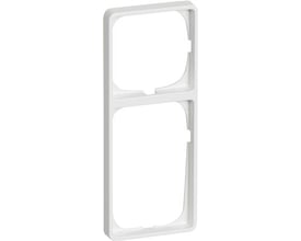 LK FUGA Baseline 50 ramme til elinstallationer, hvid, 2½ modul høj og 1 modul bred.