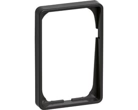 LK FUGA Baseline 50 ramme i koksgrå, 1½ modul bredde og højde, vist fra fronten på hvid baggrund.