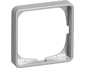 LK FUGA Baseline 50 ramme i stålmetallic med en modulbredde, vist fra skrå vinkel.