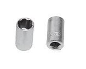 Wareco 1/4" Superlock topnøgle i 10mm størrelse, vist fra to forskellige vinkler på en hvid baggrund.