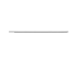 Ren hvid Nordic Aluminium Skagen lysskinne på 2 meter, vist horisontalt med endestykker i begge ender.