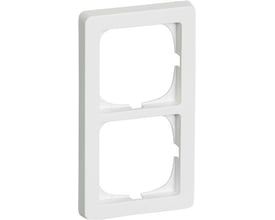 LK FUGA Baseline 63 ramme til 2 modul indsatse, hvid og fremstillet af halogenfri plast.
