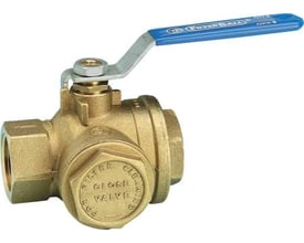 Pettinaroli 51F Filterball kuglehane i messing med blåt greb og Rp½" muffe/muffe til 20mm rør, VA-godkendt.