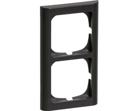 Lodret ramme til LK FUGA Softline 63, 2 moduler i koksgrå med afrundede kanter og plads til to indsatsmoduler.