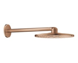 Grohe Rainshower SmartActive 310 hovedbruser med 430 mm vægmonteret arm i børstet Warm Sunset kobberfinish.