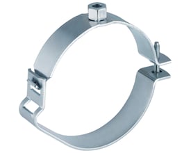 Geberit M12 rørbærer i metal med en diameter på 56 mm, klar til glidemontering af rør.