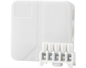 Spelsberg forgreningsdåse 2K12 i grå, 87x87 mm, med 14 membranner og 5x2,5 mm² klemme.