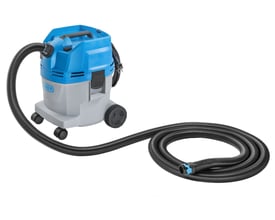 Baier BSS 306L tør-/vådstøvsuger med 22L beholder, 1200W og lang sugeslange på hvid baggrund.