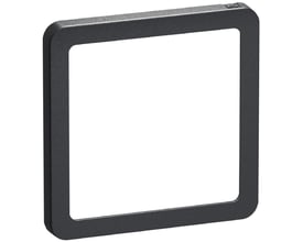 LK FUGA Slim designramme i koksgrå, et modul, der er 5 mm dyb og har en standard overfladefinish.