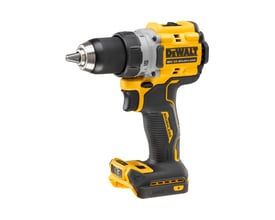 DeWalt 18V XR bore-/skruemaskine DCD800NT-XJ med 90 Nm drejningsmoment og kulløs motor, præsenteret på hvid baggrund.