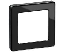 LK FUGA Pure design ramme i sort med et moderne, minimalistisk udseende og en enkelt modulåbning.