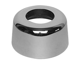 Purus Roset i forkromet plast med en diameter på 32 mm, vist på en hvid baggrund med lys fra oven.