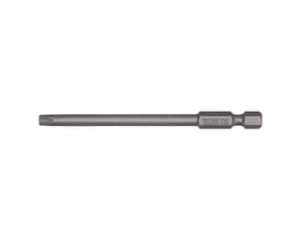 Tecos bit 1/4" TX25, 90mm lang, fremstillet af S2 industristål og med optimeret Torx profil for perfekt pasform. Mærket 'TECOS T25'.