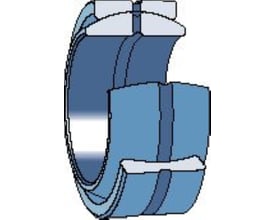 SKF GE 20 ES-2RS ledleje med 20mm indre, 35mm ydre og 16mm bredde, vist med lukket 2RS udførelse.